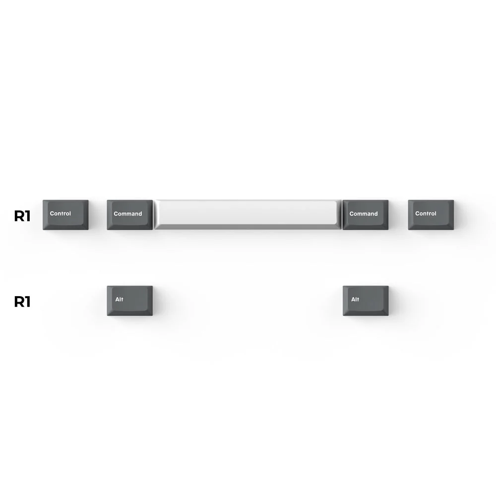 Cherry Profile Double - Shot PBT Full Set Keycaps - Grey, White, and Blue - Image 5