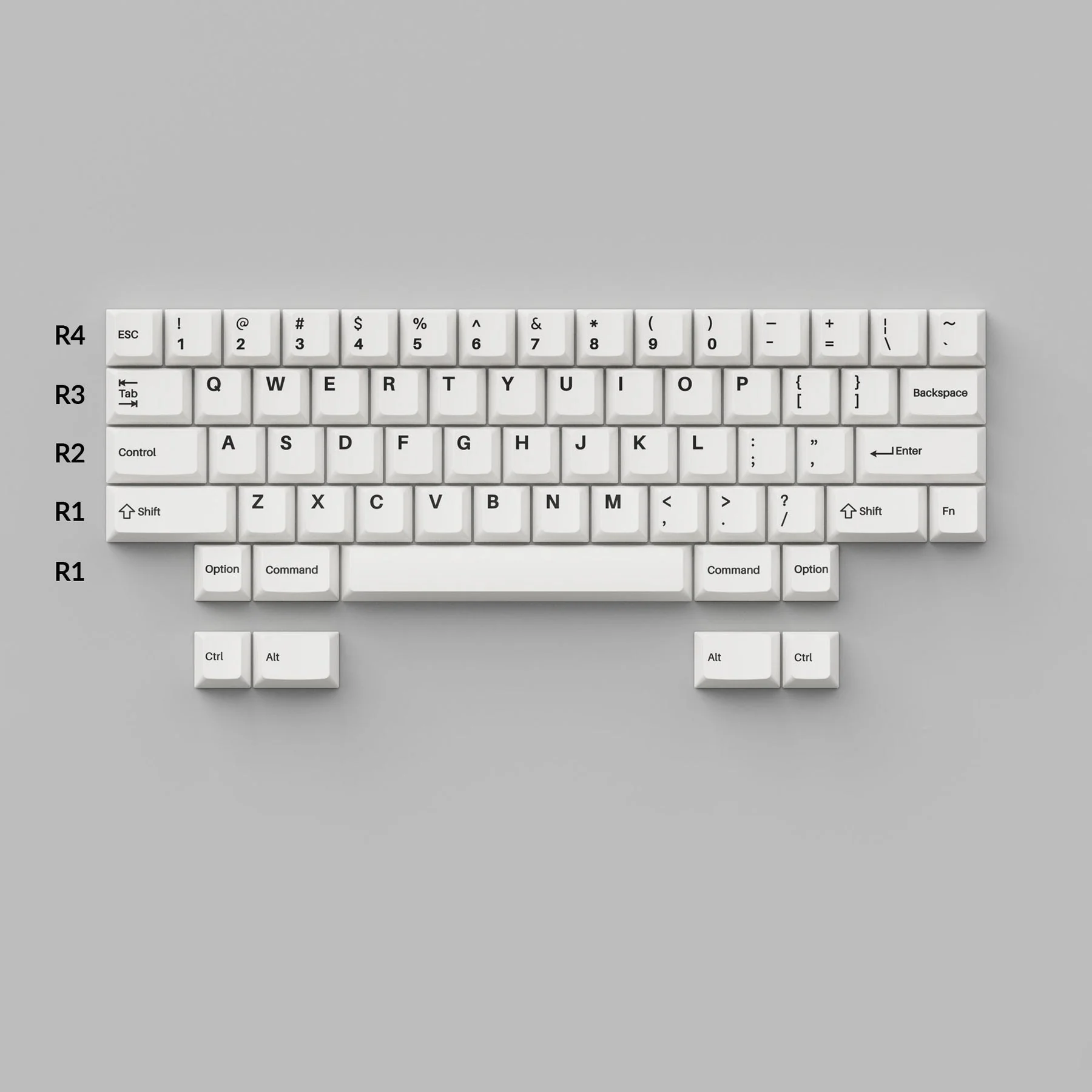 Cherry Profile Double - Shot PBT Full Set Keycaps - Black on White - Bow - Image 3