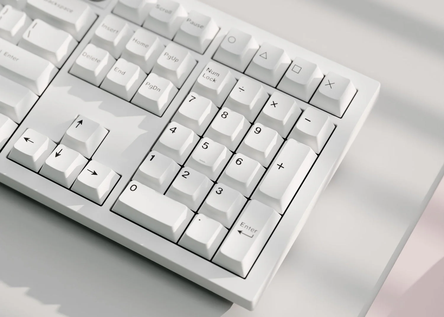 Cherry Profile Double - Shot PBT Full Set Keycaps - Black on White - Bow - Image 7