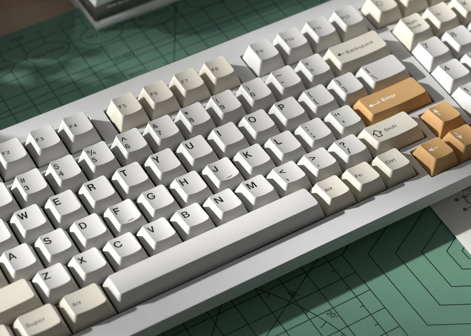 Cherry Profile Double - Shot PBT Full Set Keycaps - Camel - Image 10
