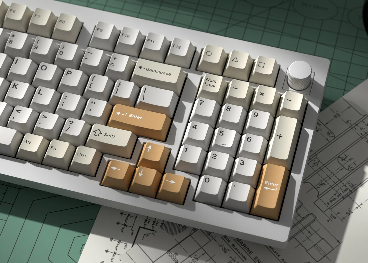 Cherry Profile Double - Shot PBT Full Set Keycaps - Camel - Image 9