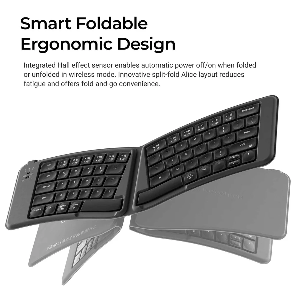 Keychron B11 Pro Ultra-Slim Wireless Foldable Keyboard (US ANSI Layout) - Image 6