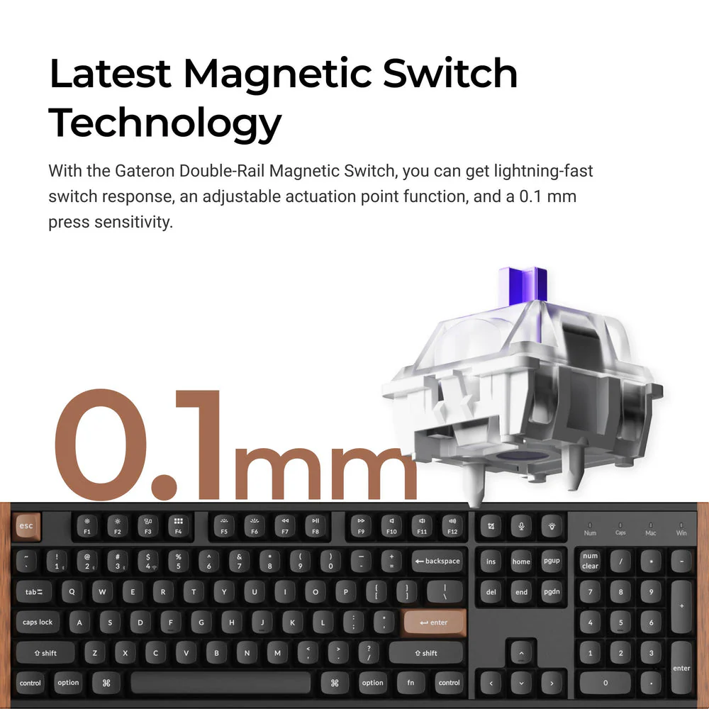 Keychron K10 HE Wireless Magnetic Switch Custom Keyboard (US ANSI Layout) - Image 3