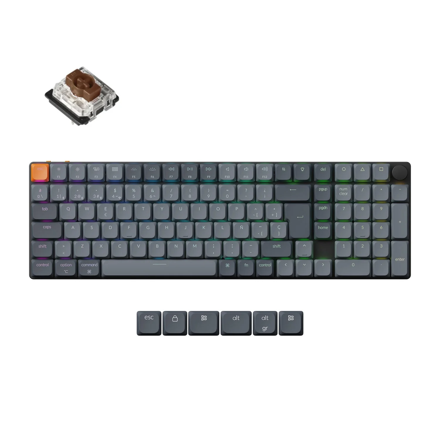 Keychron K17 Max QMK Wireless Custom Mechanical Keyboard ISO Layout Collection - Image 9