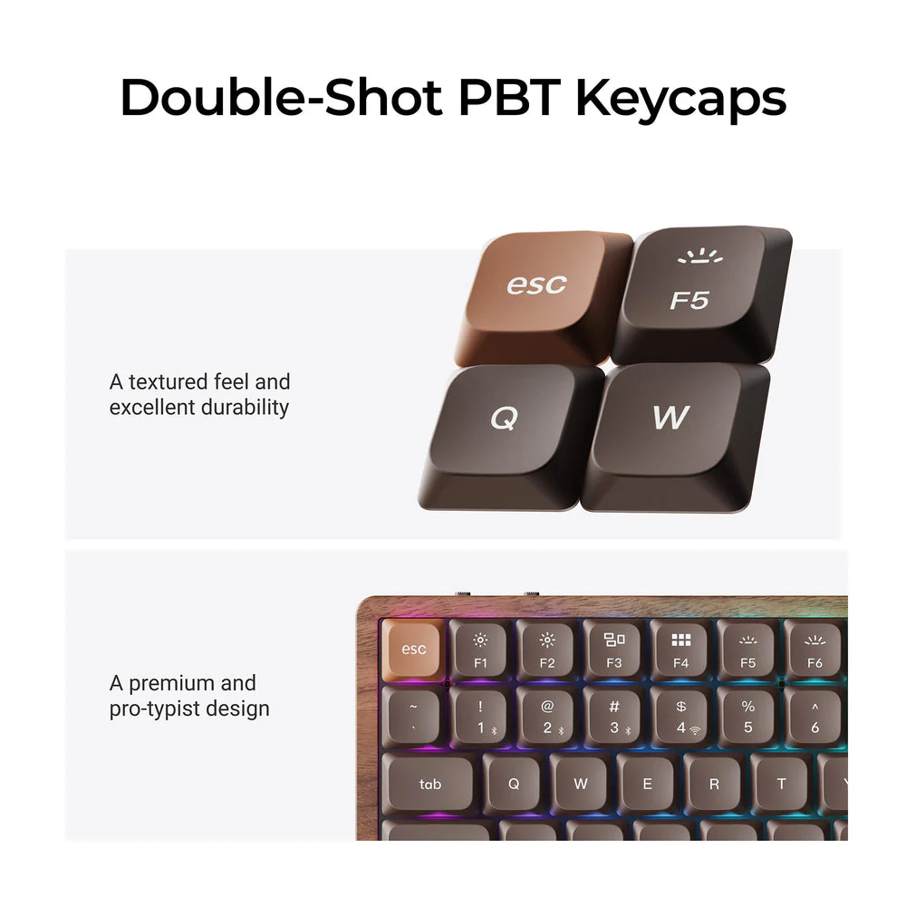 Keychron K3 Max QMK Wireless Custom Mechanical Keyboard - All Wood Special Edition (US ANSI Layout) - Image 3