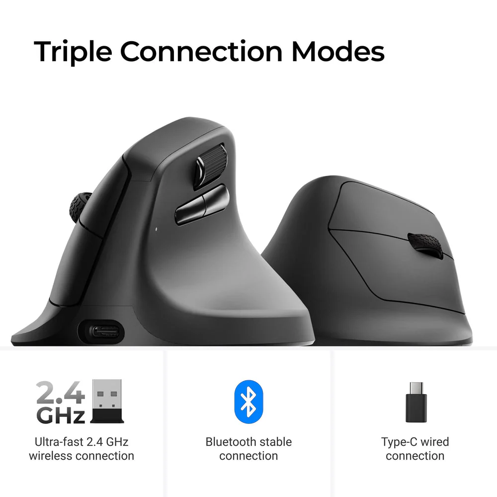 Keychron M5 Wireless Ergonomic Mouse - Image 4