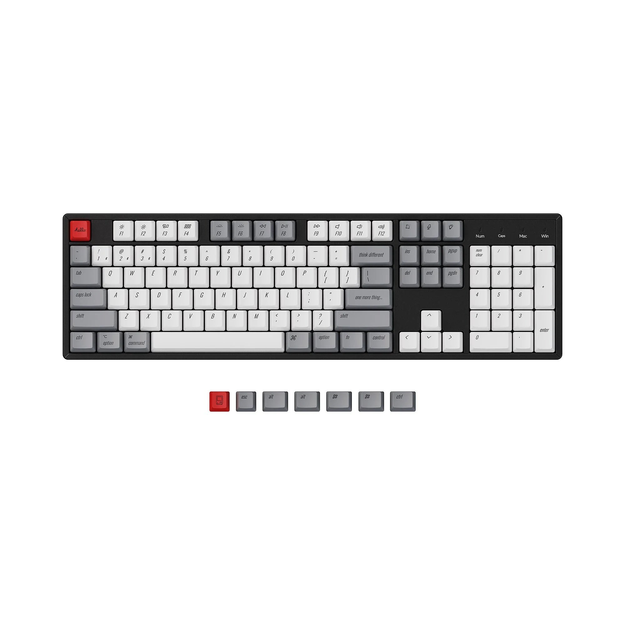 Keychron OEM Profile PBT Retro Keycap Set - Image 8