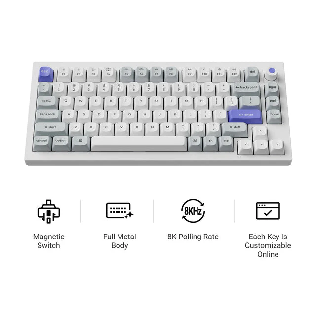 Keychron Q1 HE 8K Wired Magnetic Switch Keyboard (US ANSI Layout)