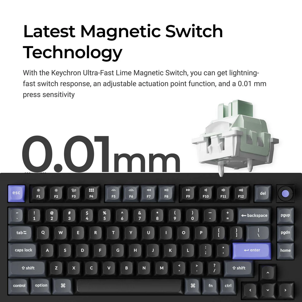 Keychron Q1 HE 8K Wired Magnetic Switch Keyboard (US ANSI Layout) - Image 2