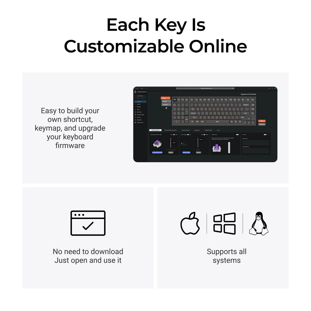 Keychron Q12 HE QMK Wireless Custom Keyboard (US ANSI Layout) - Image 6
