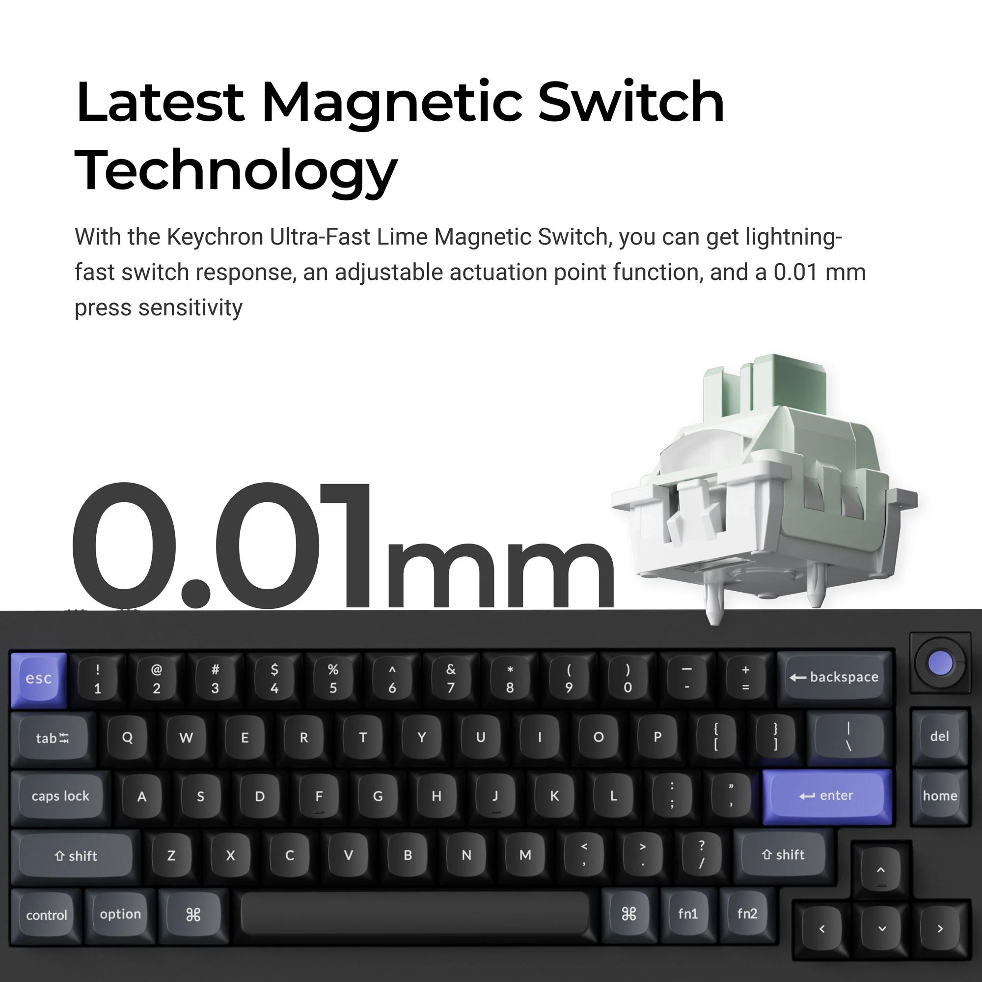 Keychron Q2 HE 8K Wired Magnetic Switch Keyboard (US ANSI Layout) - Image 4