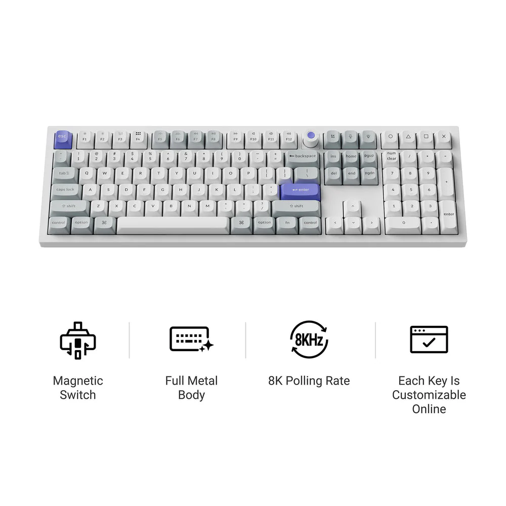 Keychron Q6 HE 8K Wired Magnetic Switch Keyboard (US ANSI Layout)