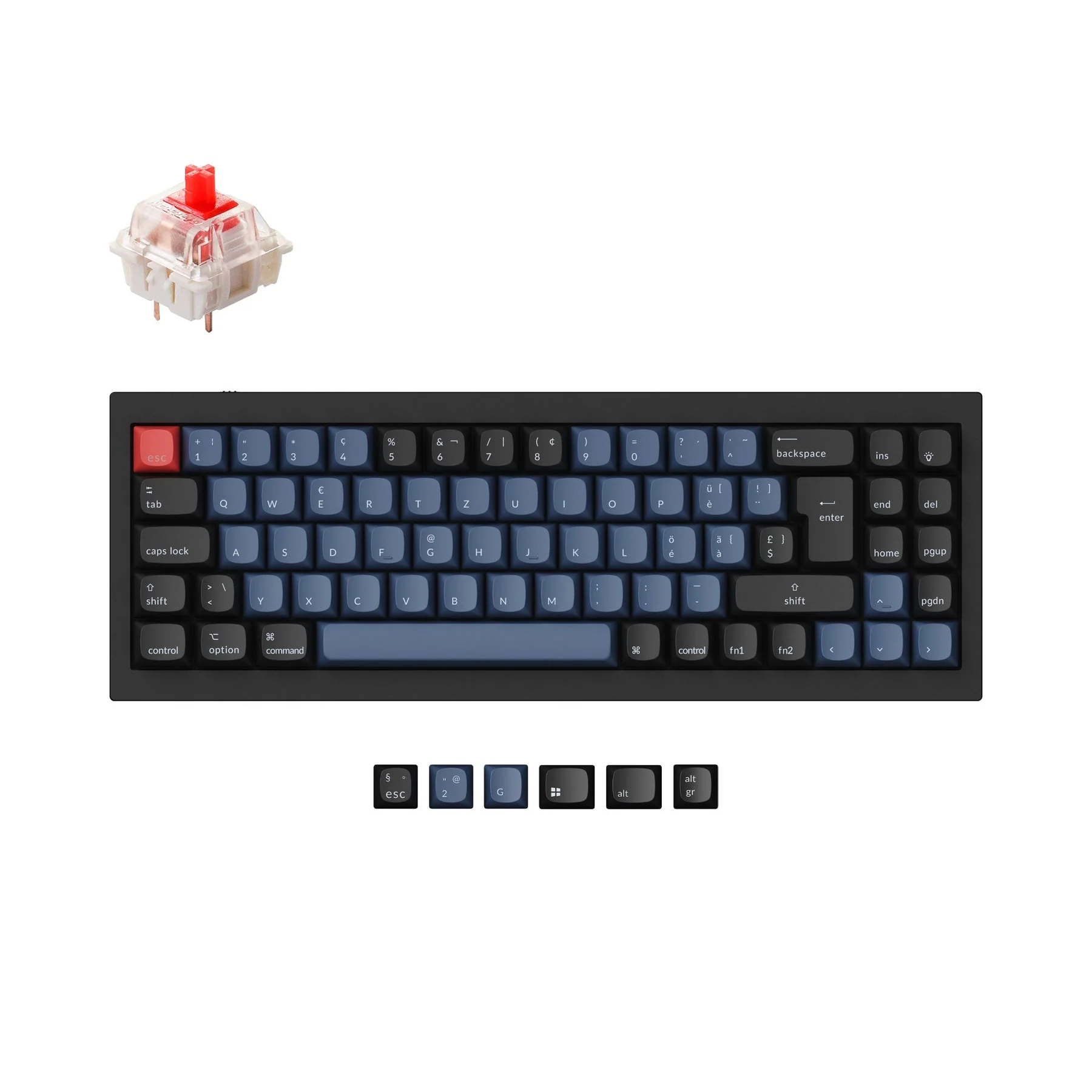 Keychron Q7 QMK Custom Mechanical Keyboard ISO Layout Collection - Image 11