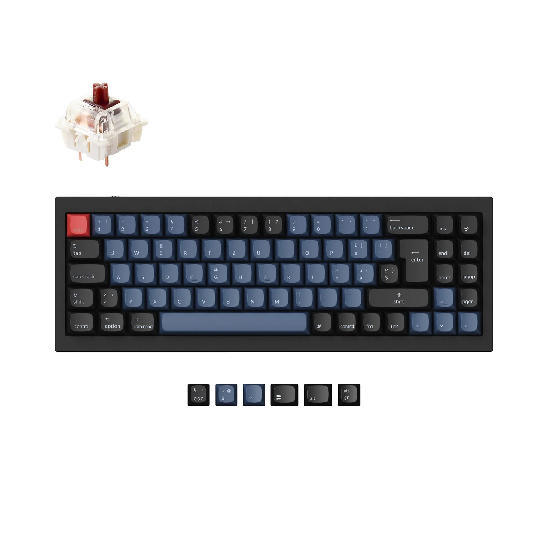 Keychron Q7 QMK Custom Mechanical Keyboard ISO Layout Collection - Image 12