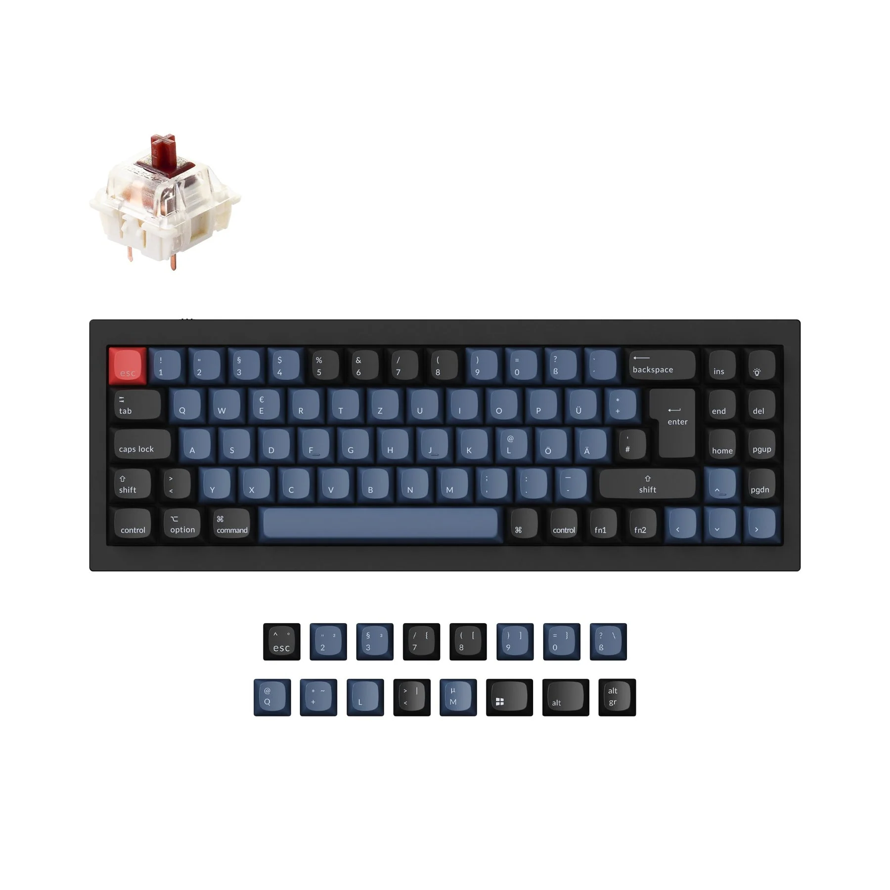 Keychron Q7 QMK Custom Mechanical Keyboard ISO Layout Collection - Image 2
