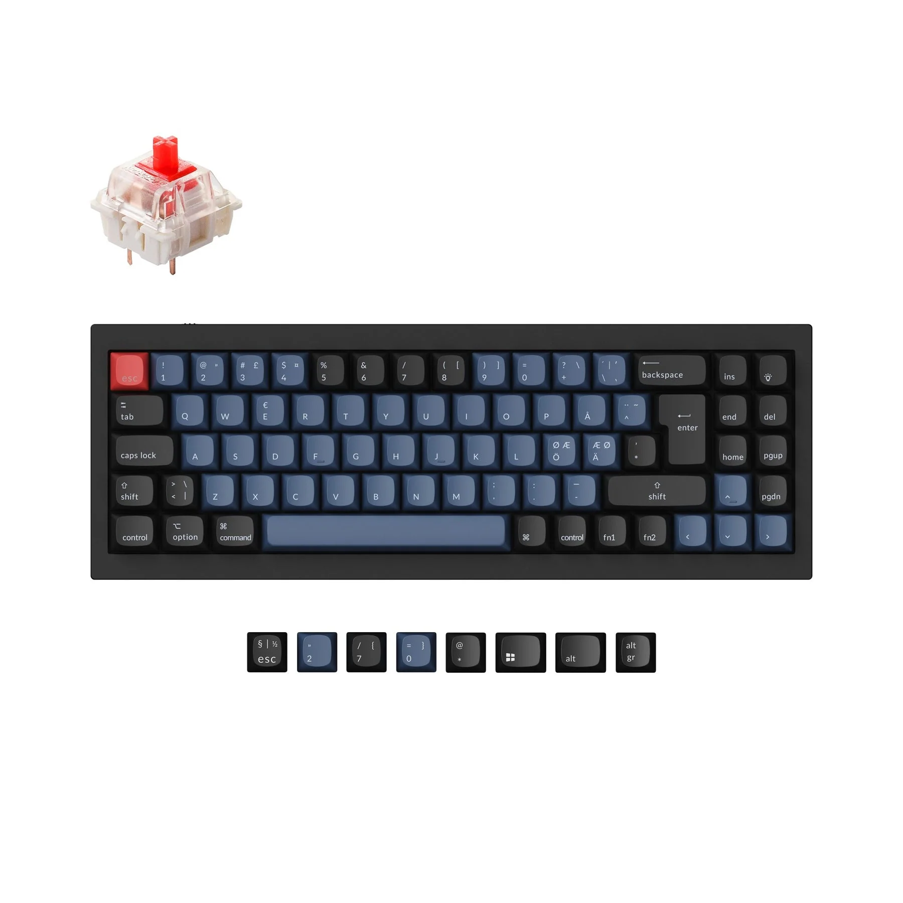 Keychron Q7 QMK Custom Mechanical Keyboard ISO Layout Collection - Image 5