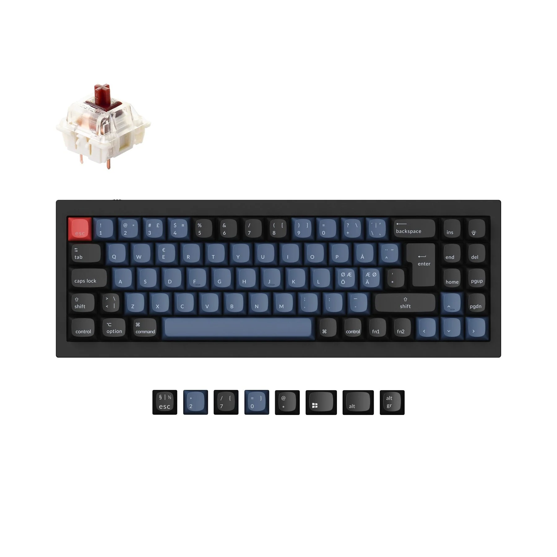 Keychron Q7 QMK Custom Mechanical Keyboard ISO Layout Collection - Image 6