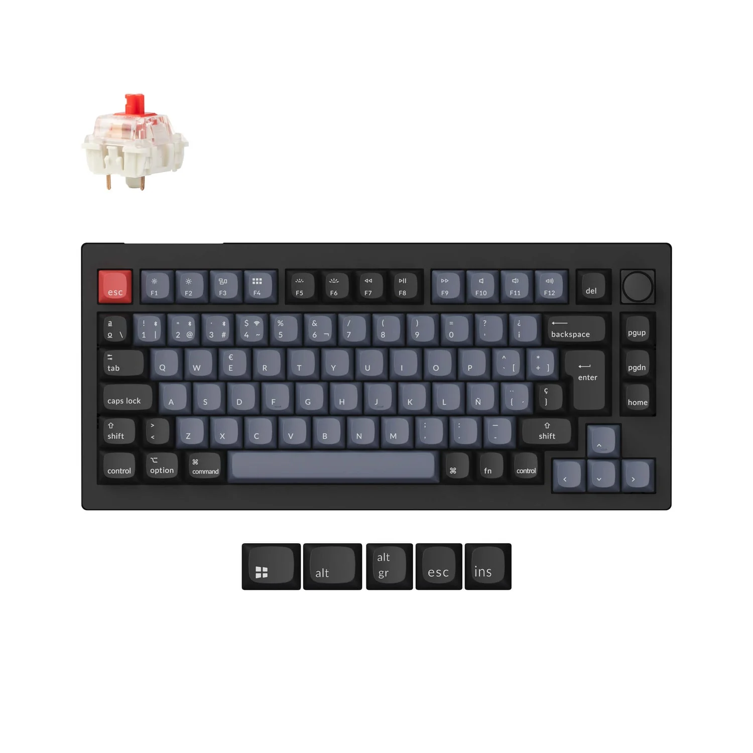 Keychron V1 Max QMK Wireless Custom Mechanical Keyboard ISO Layout Collection - Image 13