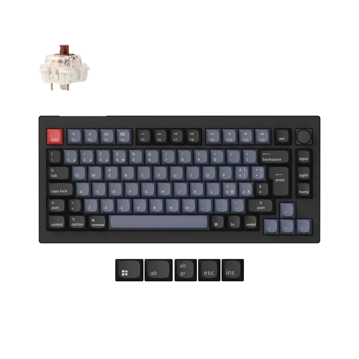 Keychron V1 Max QMK Wireless Custom Mechanical Keyboard ISO Layout Collection - Image 20