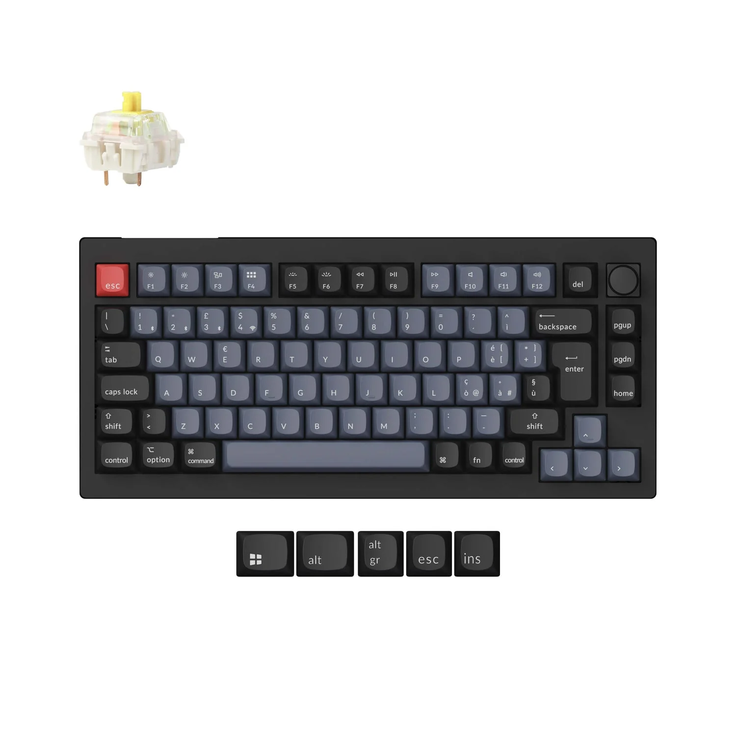 Keychron V1 Max QMK Wireless Custom Mechanical Keyboard ISO Layout Collection - Image 21