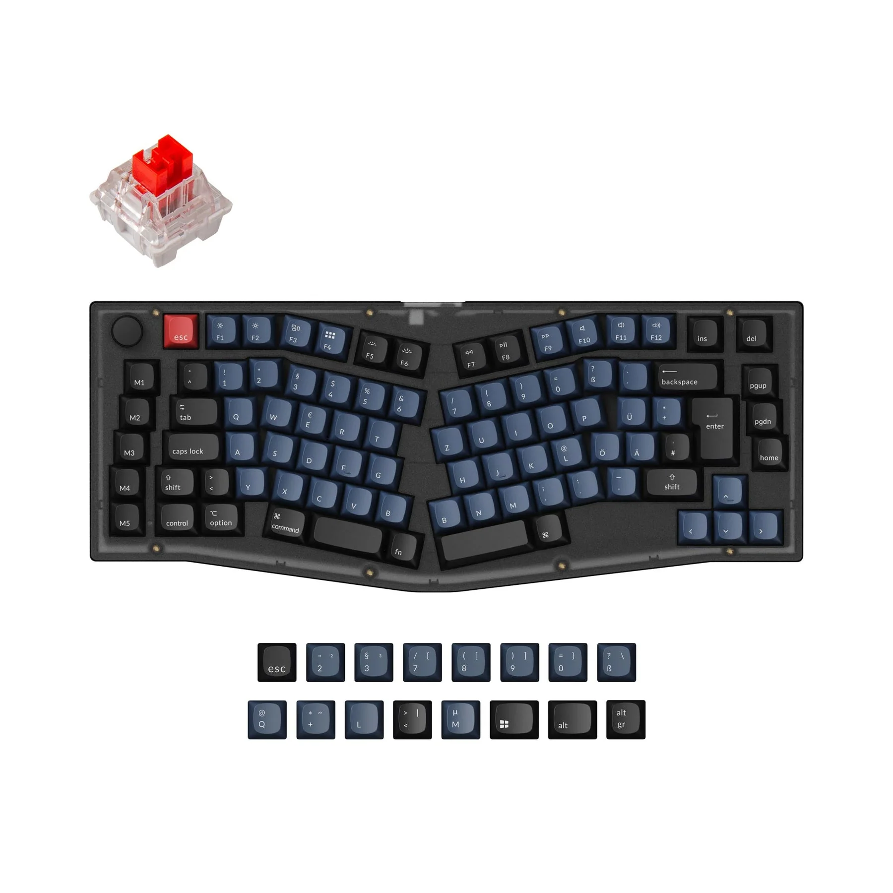 Keychron V10 (Alice Layout) QMK Custom Mechanical Keyboard ISO Layout Collection - Image 5