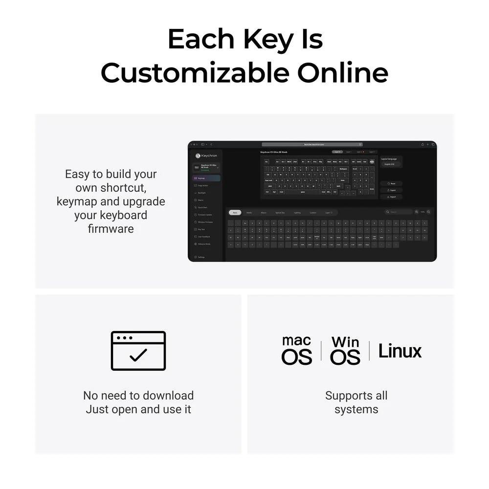 Keychron V5 Ultra 8K Wireless Custom Mechanical Keyboard (US ANSI Layout) - Image 6