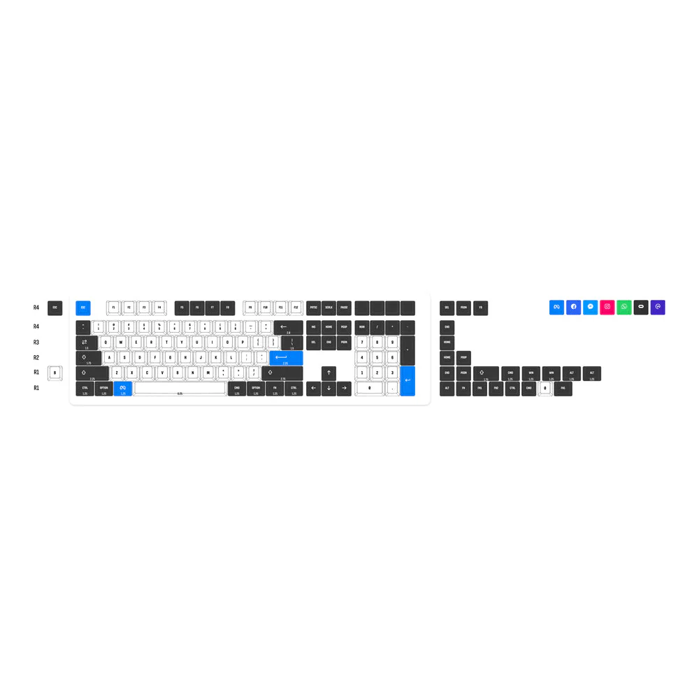 OEM Dye-Sub PBT Full Set Keycap Set - Meta - Image 4